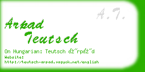 arpad teutsch business card